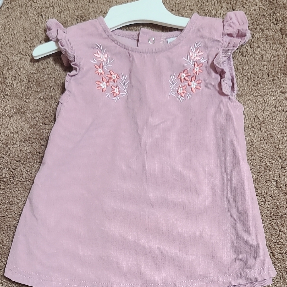 Rene Rofe Pink Sleeveless Embroidered Floral Dress